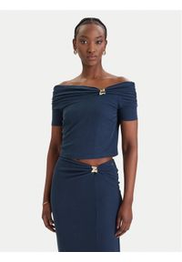 Guess Bluzka W6GP12 K2935 Granatowy Regular Fit. Kolor: niebieski #1