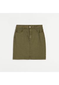 Reserved - Bawełniana spódnica mini - Khaki. Kolor: brązowy. Materiał: bawełna #1
