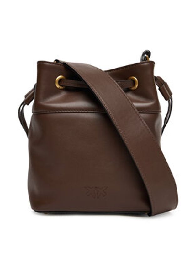 Pinko - PINKO Torebka Secchiello Mini Al 25-26 104303 A0QO Brązowy. Kolor: brązowy. Materiał: skórzane
