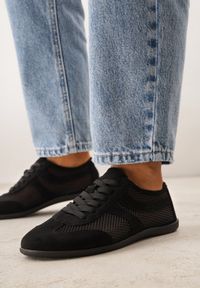 Renee - Czarne Siateczkowe Sneakersy w Stylu Tenisówek Adranella. Okazja: na co dzień. Kolor: czarny. Sezon: lato #3