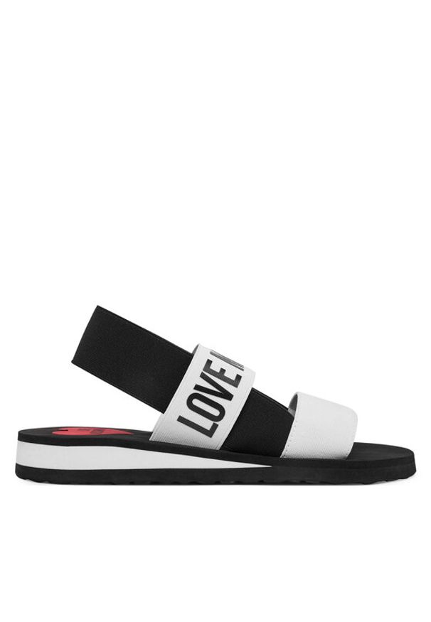 Love Moschino - LOVE MOSCHINO Sandały JA16033G0MJN410A Biały. Kolor: biały. Materiał: materiał