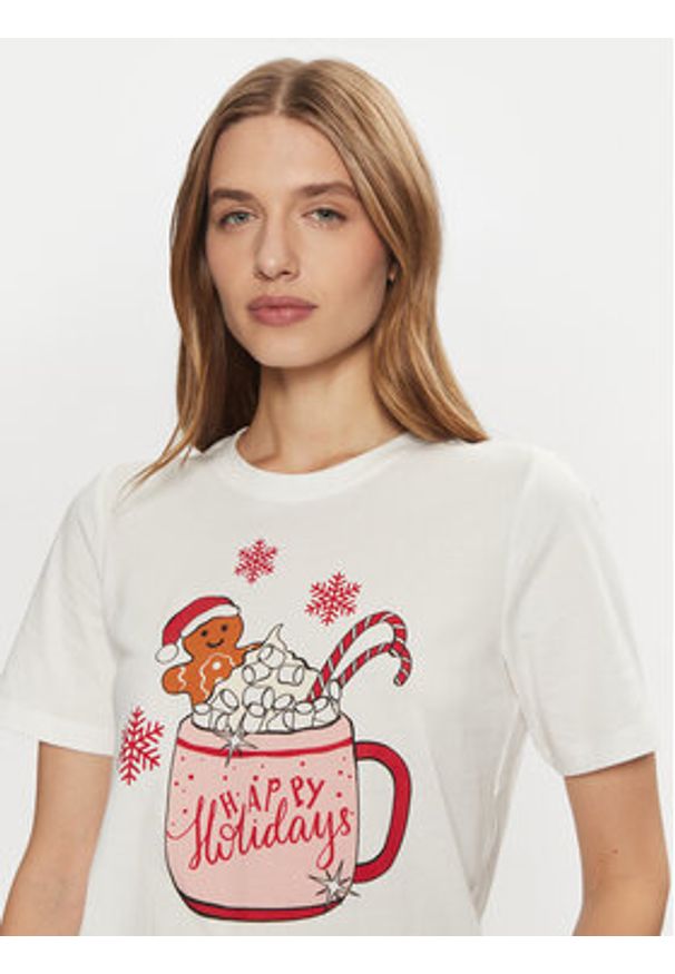 only - ONLY T-Shirt Rosie 15332339 Biały Regular Fit. Kolor: biały. Materiał: bawełna
