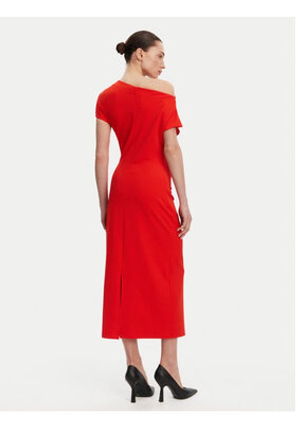 French Connection Sukienka koktajlowa 71YDO Czerwony Slim Fit. Kolor: czerwony. Materiał: syntetyk. Styl: wizytowy
