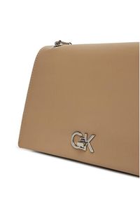 Calvin Klein Torebka Ck Medium Conv Chain Bag K60K612810 Beżowy. Kolor: beżowy. Materiał: skórzane #5