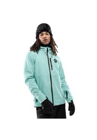 SIROKO - Męska kurtka snowboardowa Sporty zimowe Siroko W2 Senja. Kolor: niebieski. Materiał: materiał, softshell. Sezon: zima. Sport: snowboard #1