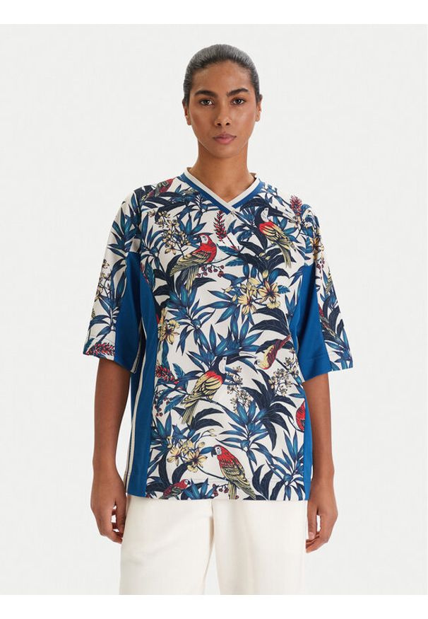 Adidas - adidas T-Shirt Farm Rio Premium KD4629 Niebieski Loose Fit. Kolor: niebieski. Materiał: syntetyk