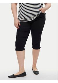 Vero Moda Curve Spodnie capri Cjune 10303171 Czarny Slim Fit. Kolor: czarny