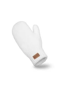Rękawiczki damskie PaMaMi - Biały. Kolor: biały. Materiał: poliamid, akryl #1