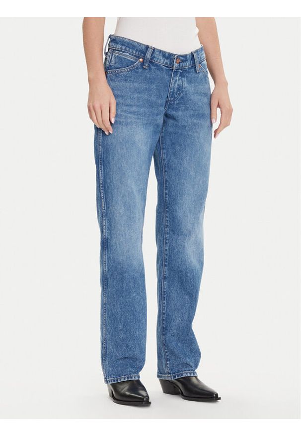 Wrangler Jeansy Cowboy 112371112 Niebieski Straight Fit. Kolor: niebieski