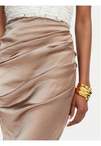 Elisabetta Franchi Sukienka wieczorowa AB-R17-62E2 Brązowy jasny Slim Fit. Kolor: brązowy. Materiał: syntetyk. Styl: wizytowy #5