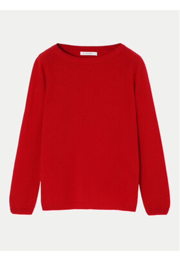 Tatuum Sweter Lemon T2422.095B Czerwony Regular Fit. Kolor: czerwony. Materiał: kaszmir
