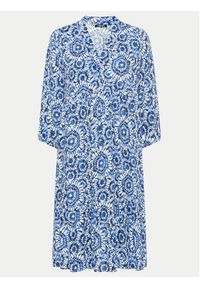 Olsen Sukienka letnia 13001755 Niebieski Regular Fit. Kolor: niebieski. Materiał: wiskoza. Sezon: lato