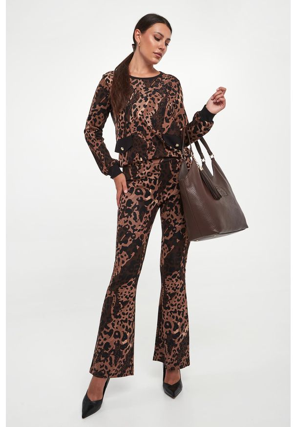 Liu Jo - Bluza damska w panterkę LIU JO. Wzór: motyw zwierzęcy