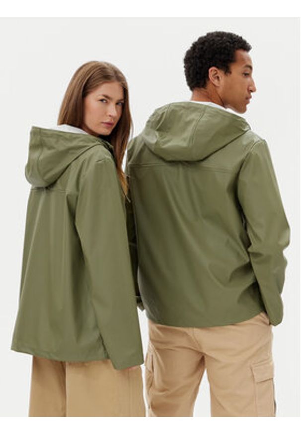 Hunter Kurtka przeciwdeszczowa Izzy Unisex HARU0012251 Khaki Regular Fit. Kolor: brązowy. Materiał: syntetyk