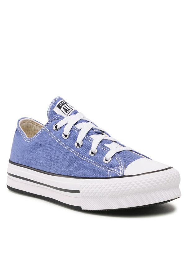 Trampki Converse Ctas Eva Lift Ox 272946C Washed Indigo/Natural Ivory. Kolor: fioletowy. Materiał: materiał