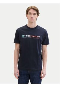 Tom Tailor T-Shirt 1041855 Granatowy Regular Fit. Kolor: niebieski. Materiał: bawełna