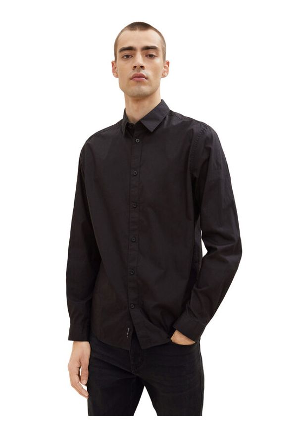 Koszula Tom Tailor. Kolor: czarny. Materiał: bawełna