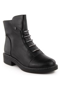 Botki damskie ocieplane czarne Jezzi ASA252-5. Kolor: czarny. Materiał: futro, skóra ekologiczna #2