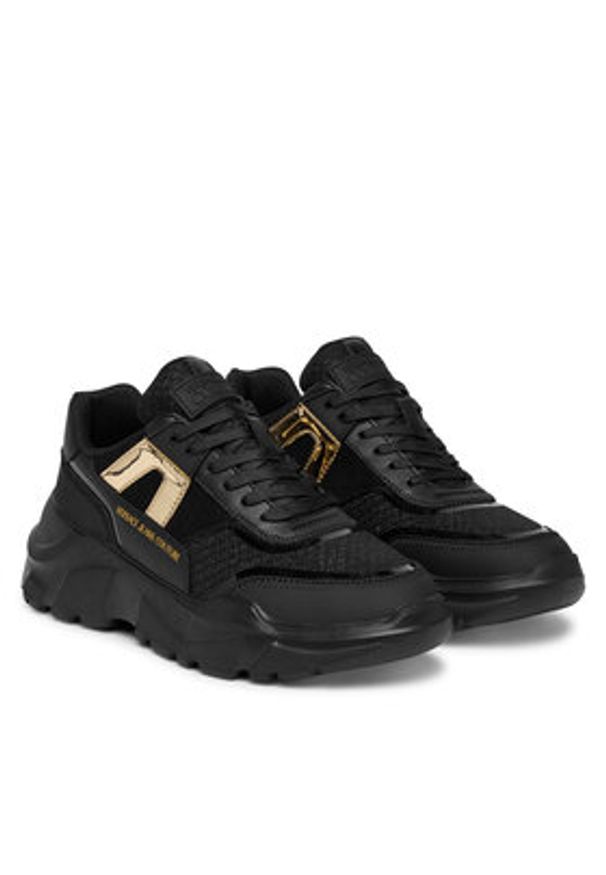 Versace Jeans Couture Sneakersy 80VA3SC4 ZSE18 899 Czarny. Kolor: czarny. Materiał: skóra