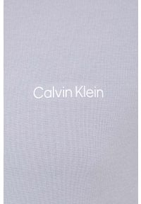 Calvin Klein bluza męska kolor szary z kapturem gładka. Typ kołnierza: kaptur. Kolor: szary. Długość rękawa: długi rękaw. Długość: długie. Wzór: gładki #3