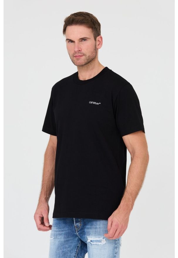 OFF-WHITE Czarny męski t-shirt, Rozmiar S. Kolor: czarny