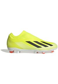 Buty piłkarskie Dorosły Adidas Sans X Crazyfast League Terrain Souple czarny. Kolor: żółty. Sport: piłka nożna #1