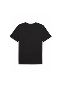 Puma - Męska koszulka Essentials Elevated PUMA Black. Kolor: czarny. Wzór: aplikacja, haft