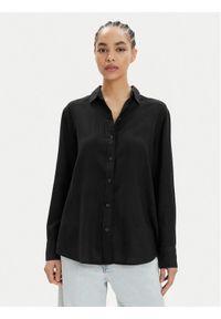 Vero Moda Koszula Linn 10305085 Czarny Relaxed Fit. Kolor: czarny. Materiał: wiskoza, len