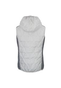 PEAK MOUNTAIN - Damska kurtka bez rękawów z kapturem Peak Mountain Antilope. Typ kołnierza: kaptur. Kolor: niebieski, biały, wielokolorowy. Materiał: puch. Długość rękawa: bez rękawów. Sport: turystyka piesza #1