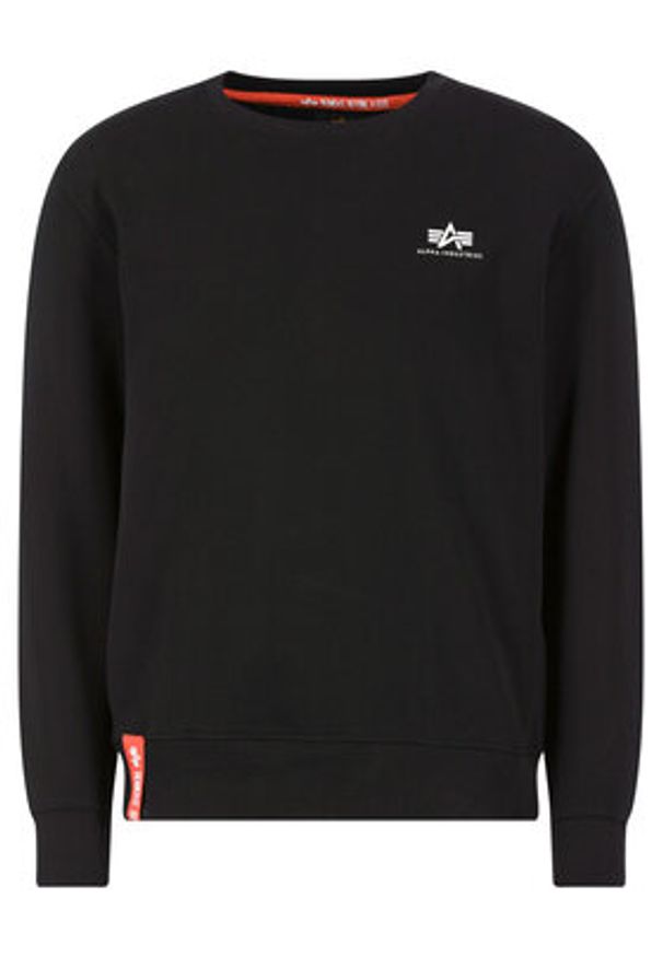Alpha Industries Bluza Basic 188307 Czarny Regular Fit. Kolor: czarny. Materiał: bawełna