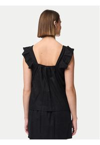 Pieces Bluzka Pia 17154740 Czarny Regular Fit. Kolor: czarny. Materiał: wiskoza, len #2