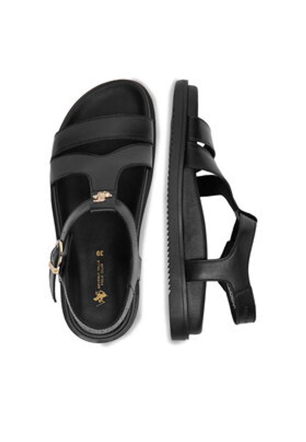 Beverly Hills Polo Club Sandały EO-WI16-SERDINIA-01 Czarny. Kolor: czarny. Materiał: skóra