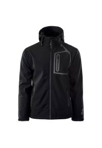 Hi-tec - Kurtka męska Softshell Hi-Tec Prince II - czarna, Rozmiar XXL. Kolor: czarny. Materiał: softshell. Sezon: lato #1