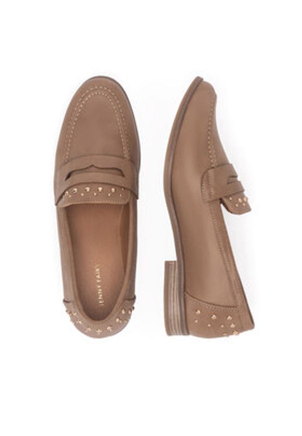 Jenny Fairy Mokasyny WS10002-04 Beżowy. Kolor: beżowy. Materiał: skóra