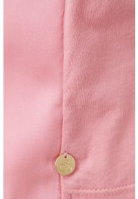 Scotch & Soda bluzka kolor różowy. Okazja: na co dzień. Kolor: różowy. Materiał: materiał, włókno, tkanina, dzianina. Długość rękawa: na ramiączkach. Wzór: gładki. Styl: casual