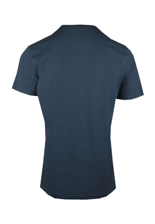 T-Shirt (Koszulka) Męska - Pako Jeans - Ciemnoniebieska z Nadrukiem. Okazja: na co dzień. Kolor: niebieski. Materiał: bawełna. Wzór: nadruk. Styl: casual