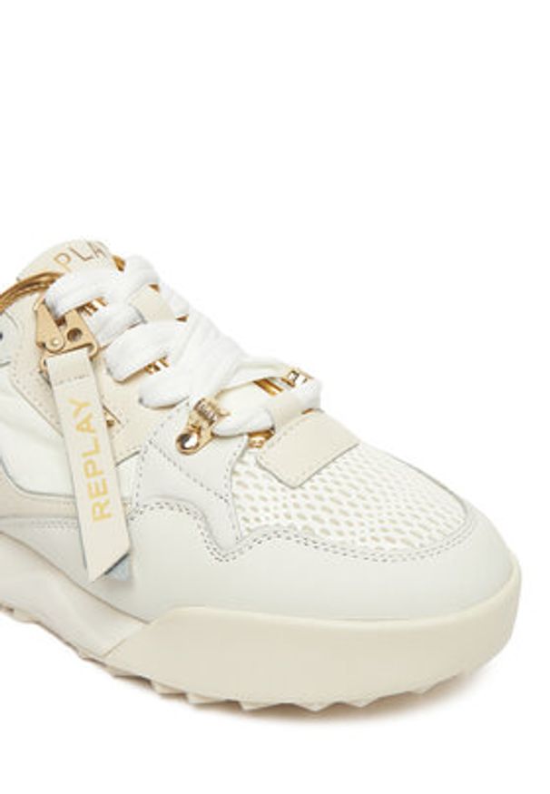 Replay - REPLAY Sneakersy Field W Speed 2 GWS9H .000.C0008L Écru. Materiał: skóra