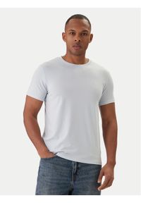 Calvin Klein T-Shirt LV04LC240G Błękitny Slim Fit. Kolor: niebieski. Materiał: bawełna #1