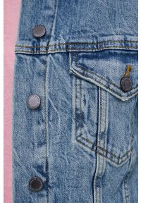 Superdry kurtka jeansowa damska kolor granatowy przejściowa. Okazja: na co dzień. Kolor: niebieski. Materiał: jeans. Styl: casual #5