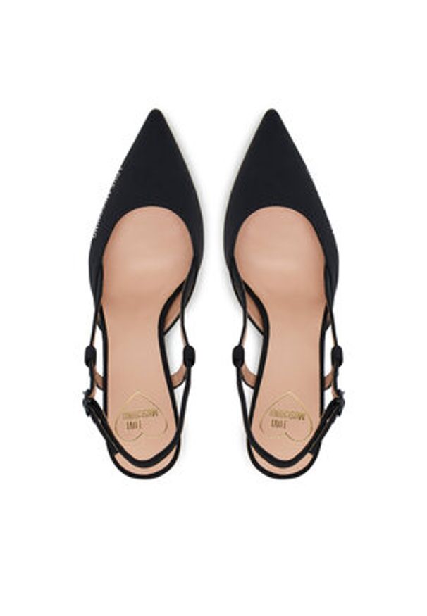 Love Moschino - LOVE MOSCHINO Szpilki JA10267G1NIMX00040 Czarny. Kolor: czarny. Materiał: materiał. Obcas: na szpilce