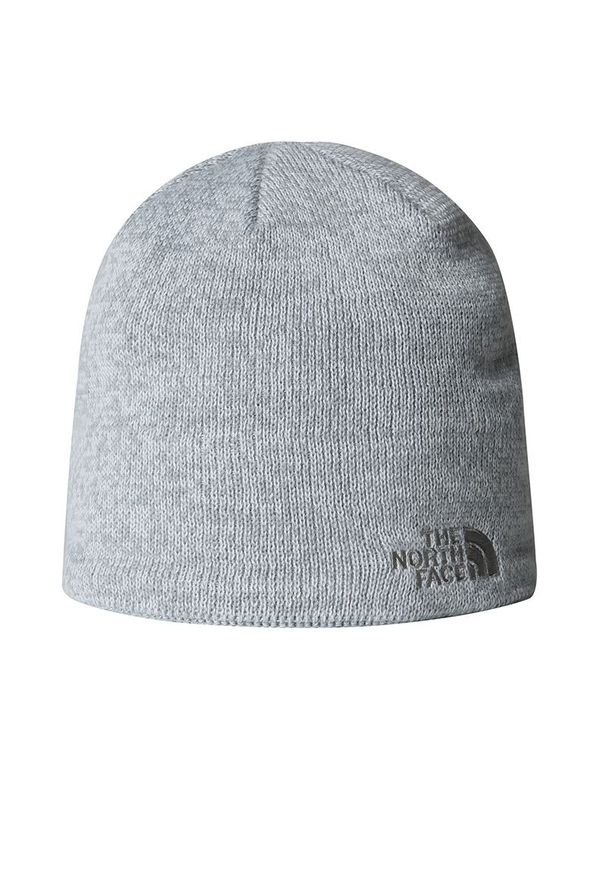 Czapka The North Face Jim 0A8CQ2DYX1 - szara. Kolor: szary. Materiał: wełna, poliester, materiał. Wzór: aplikacja, ze splotem. Styl: klasyczny