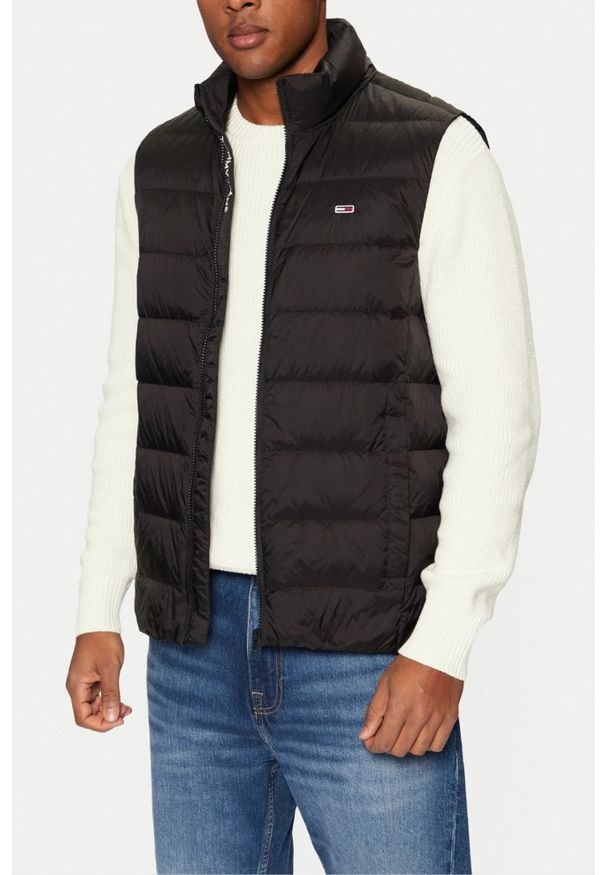 Tommy Jeans - TOMMY JEANS Czarny męski bezrękawnik, Rozmiar XL. Kolor: czarny. Długość rękawa: bez rękawów