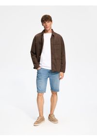 Reserved - Jeansowe szorty slim fit - indigo jeans. Materiał: jeans #1