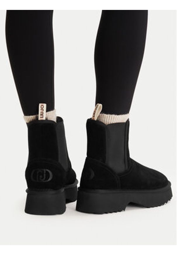 Liu Jo Śniegowce Juny 02 SF5133 PX002 Czarny. Kolor: czarny. Materiał: skóra, zamsz