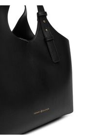 TOMMY HILFIGER - Tommy Hilfiger Torebka Th Logo Satchel AW0AW18282 Czarny. Kolor: czarny. Materiał: skórzane #2