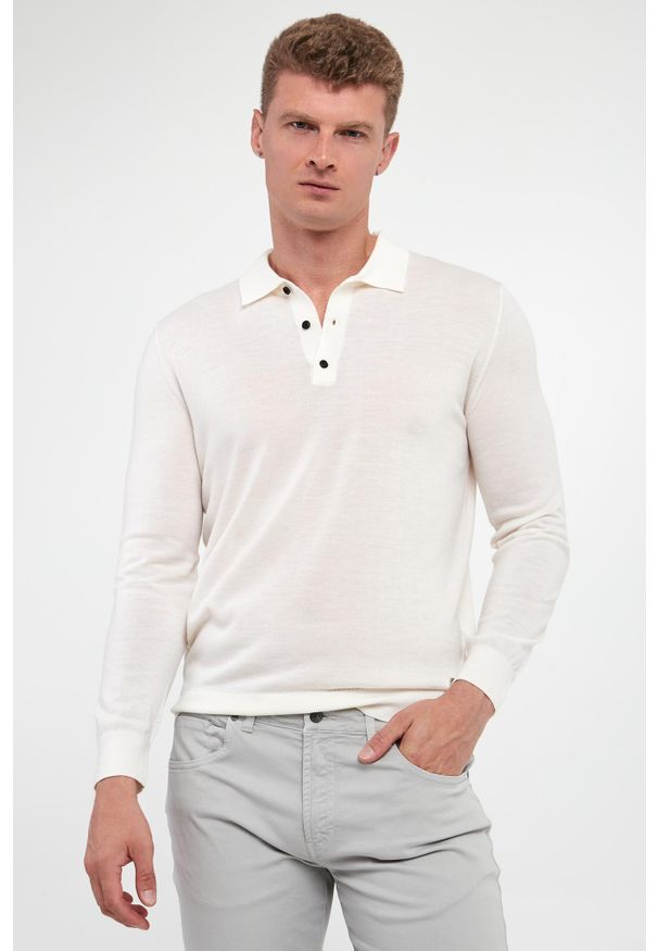 Liu Jo - Sweter męski z wełny merino LIU JO. Materiał: wełna