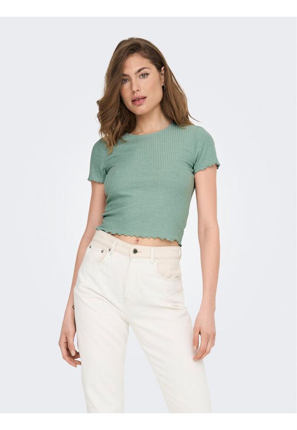 only - ONLY T-Shirt Emma 15201206 Zielony Regular Fit. Kolor: zielony. Materiał: syntetyk