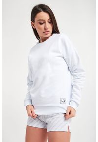Armani Exchange - Bluza damska ARMANI EXCHANGE. Materiał: tkanina, bawełna. Długość rękawa: długi rękaw. Długość: długie. Wzór: aplikacja #1