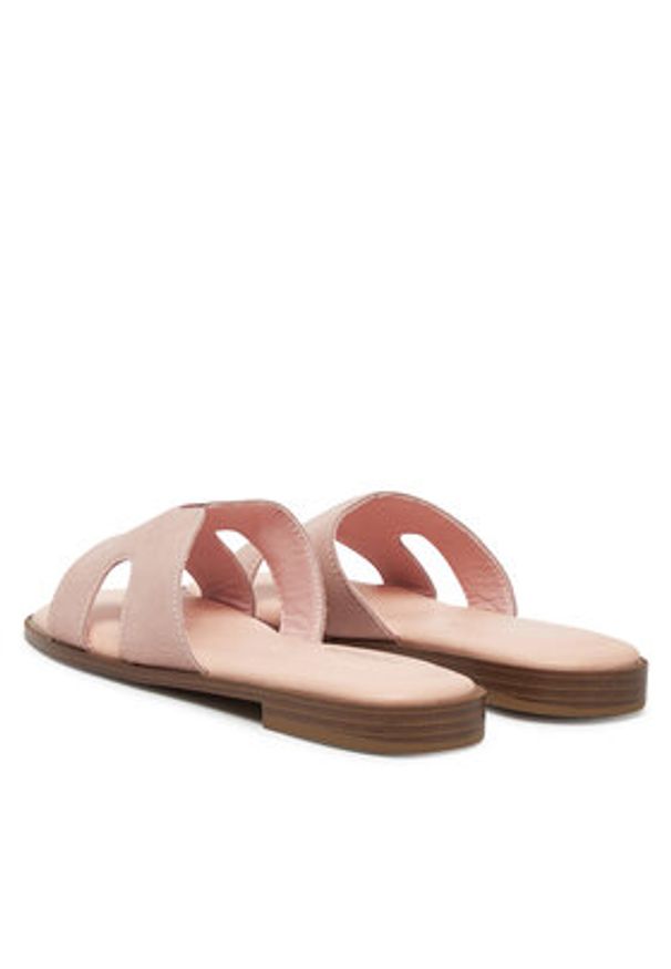 DeeZee Klapki DZ-S8A Różowy. Kolor: różowy. Materiał: zamsz, skóra