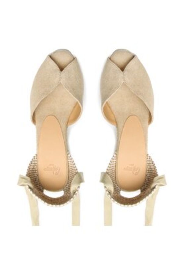 Castañer Espadryle Bilina/6/002 023003-2017 Beżowy. Kolor: beżowy. Materiał: skóra